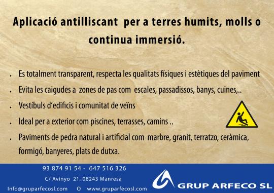 Aplicació tractament antilliscant