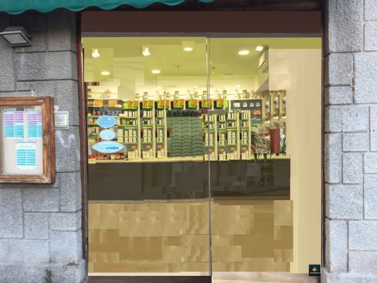 Simulación puerta corredera cristal automática
