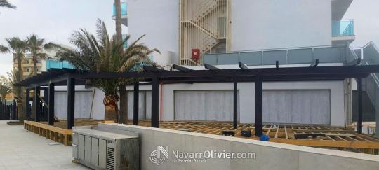 Montaje de terraza para restaurante de hotel Best Roquetas de Mar
