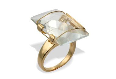 Anillo cristal tallado