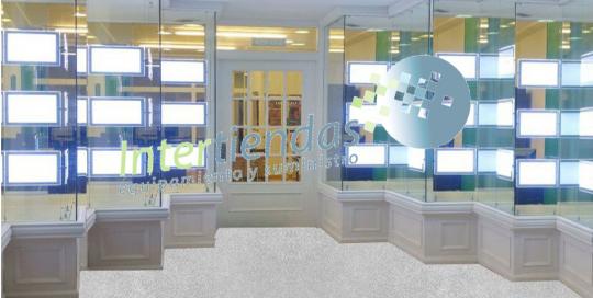 expositor escaparate led