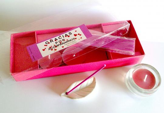 detalles para bodas set incienso