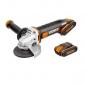409075 MINIAMOLADORA 2B LI 2AH 115MM WORX 20 V 