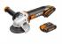 409075 MINIAMOLADORA 2B LI 2AH 115MM WORX 20 V 