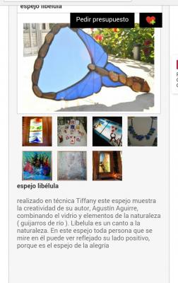 Escultura en vidrio y guijarros, título: 