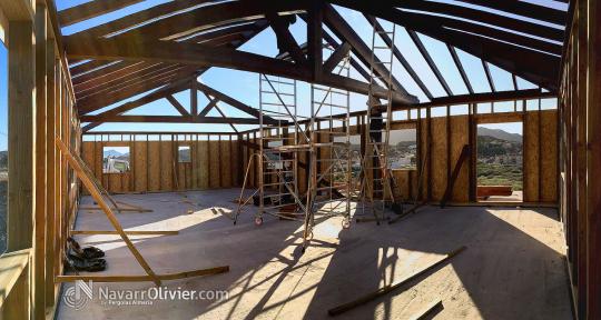 Construcción de casa a 4 aguas en entramado ligero