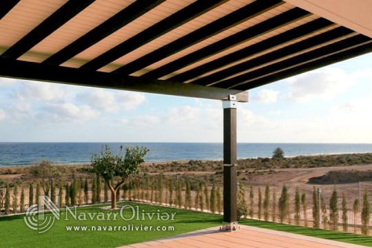 Pérgola en Almería de madera tratada