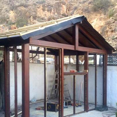 Estructura de madera para trastero exterior