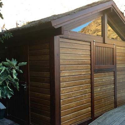 Construcción de trastero en madera para exterior