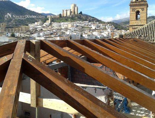 Estructura de madera para cubierta de convento
