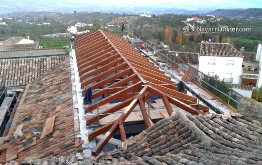 Rehabilitacion de estructura de madera centenaria, Velez Blanco, Almería