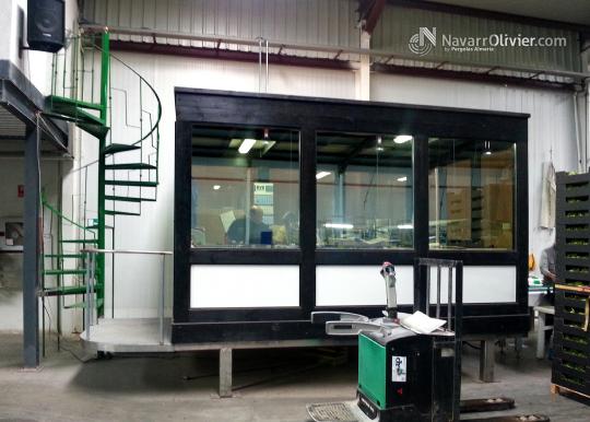 Modulo de control de produccion construido en madera