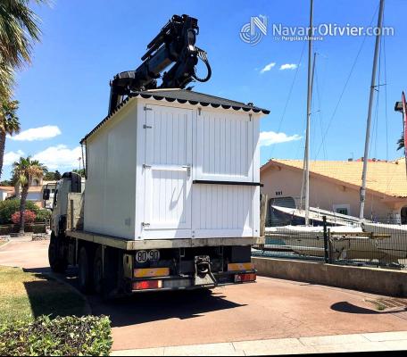 Chiringuito desmontable transportado en camion