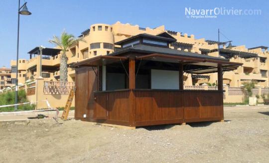 Chiringuito de madera para hosteleria de temporada