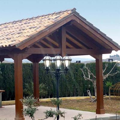 Cenador con tejado a 2 aguas para jardín