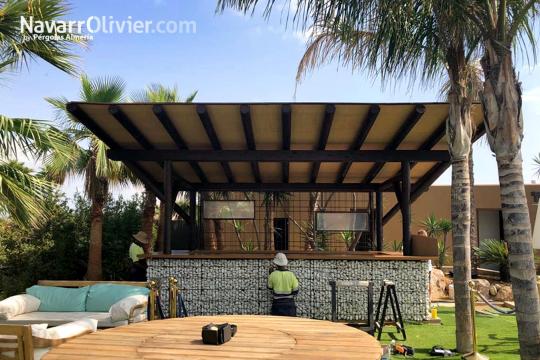 Barra exterior para beach club