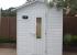 Sauna de exterior acabado blanco