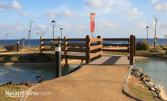 Puente de madera para campo de golf