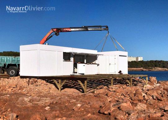 Montaje de chiringuito en Ibiza
