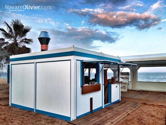 Chiringuitos en módulos equipados para hostelería de playa