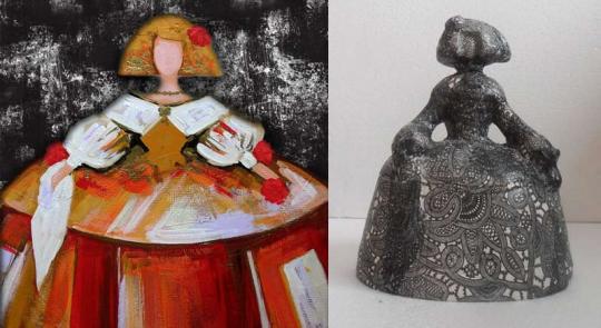 cuadros y figuras meninas modernas