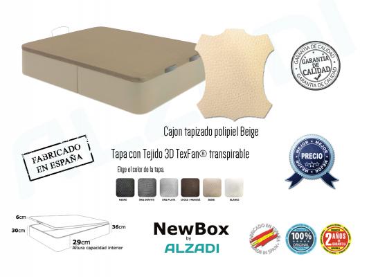Canapé Abatible tapizado en Polipiel Beige Detalles