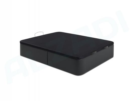 Canapé Abatible cerrado tapizado en Polipiel Negro 