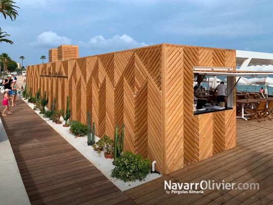 chiringuitos modulares equipados de madera tratada