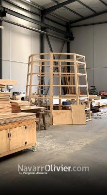 Carpintería de madera, Estructura decorativa para restaurant
