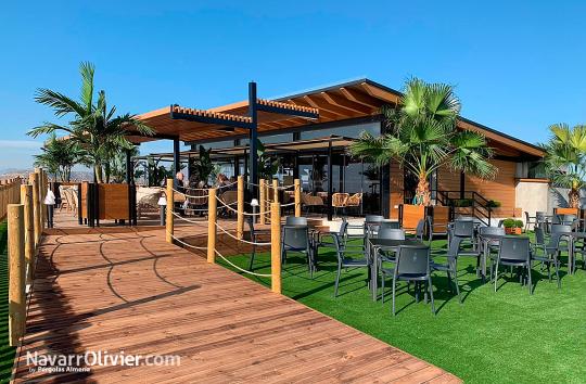 Terraza restaurante La Fábrica, Cuevas del Almanzora, Almería