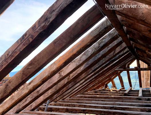 estado actual de estructura de cubierta a rehabilitar
