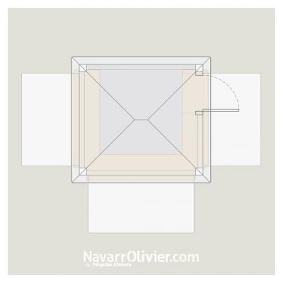 Plano de planta de chiringuito modular modelo Lemon by NavarrOlivier