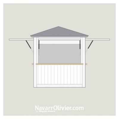 Plano de alzado de modulo de madera Lemon by NavarrOlivier