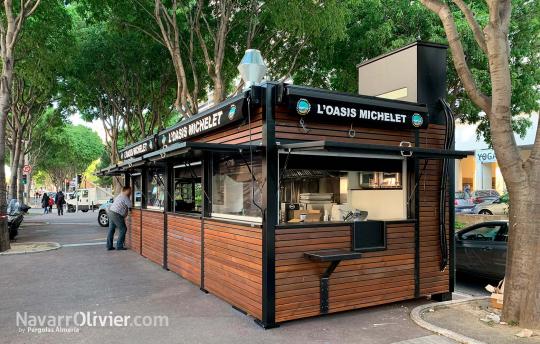 Chiringuito modular urbano equipado para gastronomia