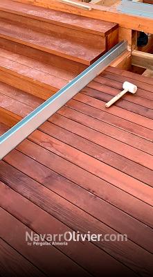Terraza xon tarima de madera termotratada
