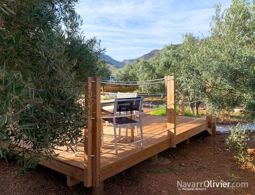 Terraza exterior en madera tratada en autoclave