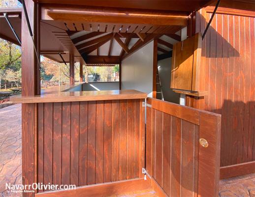 caseta de madera àra chiringuito con cocina de 20 m²