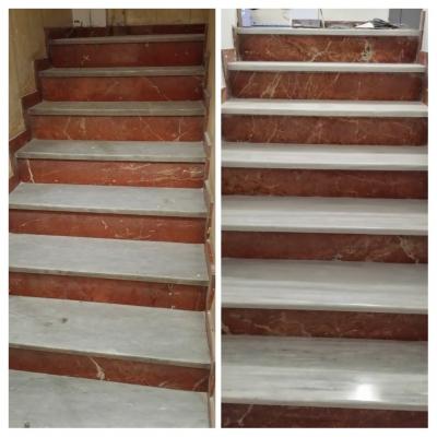 RESTAURACIÓN DE ESCALERA DE MÁRMOL