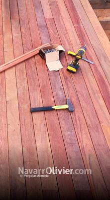 Tarima para exterior de madera exótica