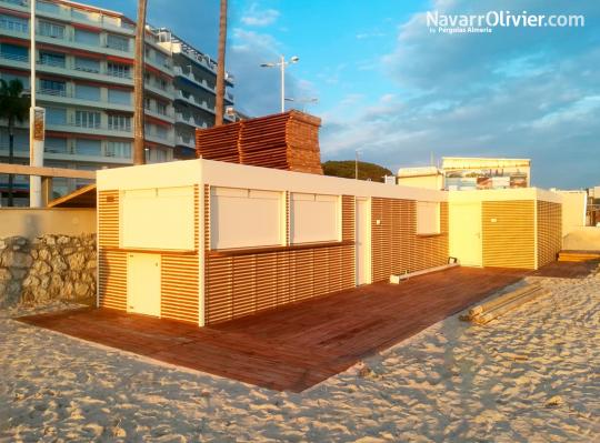 Beach club construcción modular Francia