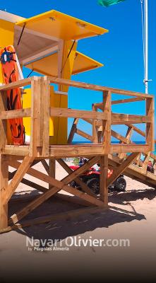 Torre de vigilancia de madera para Protección Civil de Cartagena