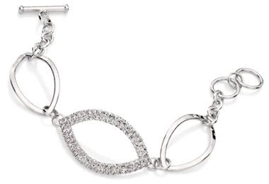 Pulsera rodiada con zirconitas