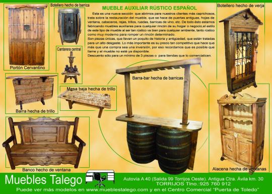 Mueble auxiliar rustico Español