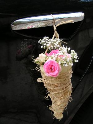 decoracion floral coche novia