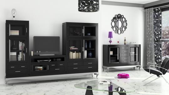SALON LACADO BANCADA NEGRO