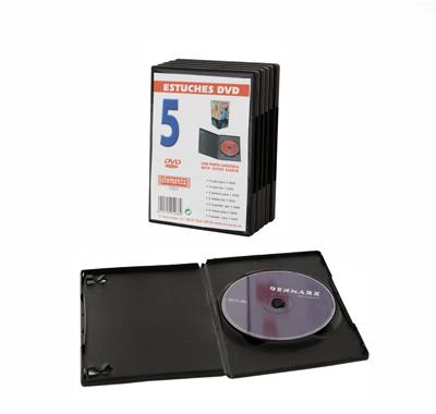 Pack 5 Estuches 1 DVD Negro