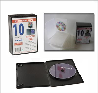 Pack 10 estuches 1 dvd/cd