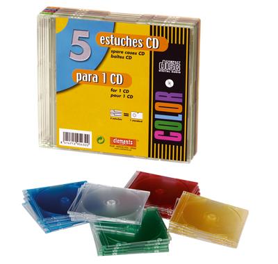 Pack 2 estuches 1 cd/dvd slim
