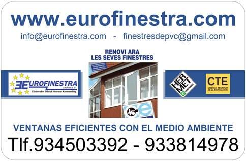PLAN RENOVE VENTANAS 2013 NO HAY PRESUPUESTO del la GENERALITAT Eurofinestra  le ofrece un 10 % Dto.