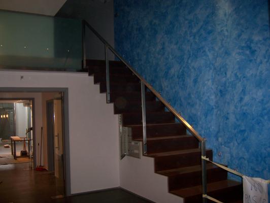 escalera de acero corten